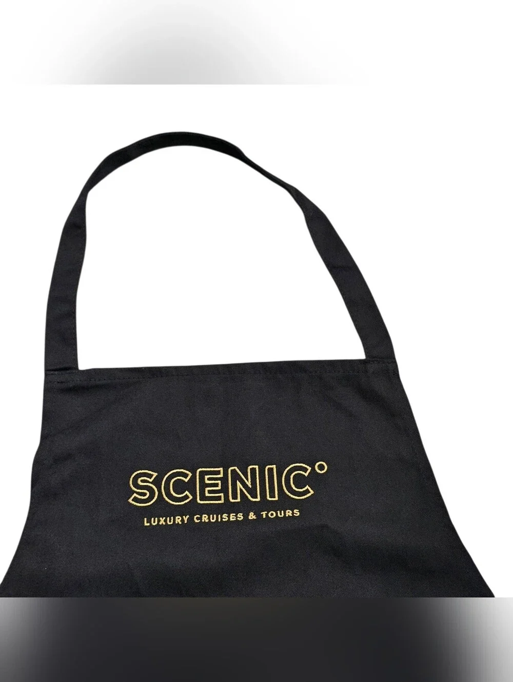 Scenic Luxury Cruises & Tours Black Cooking Apron Chef Kitchen Pockets Brand